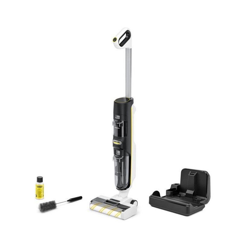 Aspirateur Balai Laveur sans fil Karcher FCV 4 Dry - Eau et Poussieres - 200 m² - aspire lave et seche - station de séchage co