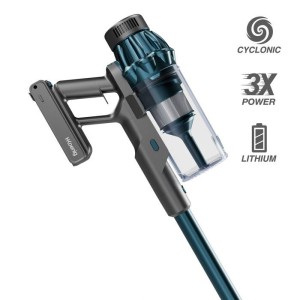 2-in-1 Akku-Stielstaubsauger – H.Koenig UPX32 – 30.000 Pa – 50 Min. – 0,8 l – Blau
