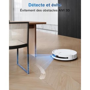 ECOVACS T50 OMNI WHite Gen2 – Saugroboter mit Ladestation – 21.000 Pa – Ausziehbare Seitenbürste und Wischfunktion – Ze