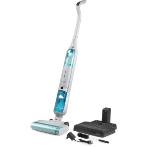 Akku-Staubsauger und Wischmopp – DOMO DO253SW – 10.000 Pa – 35 Min. Laufzeit – 75 m² – 450 ml Staubbehälter – Wei