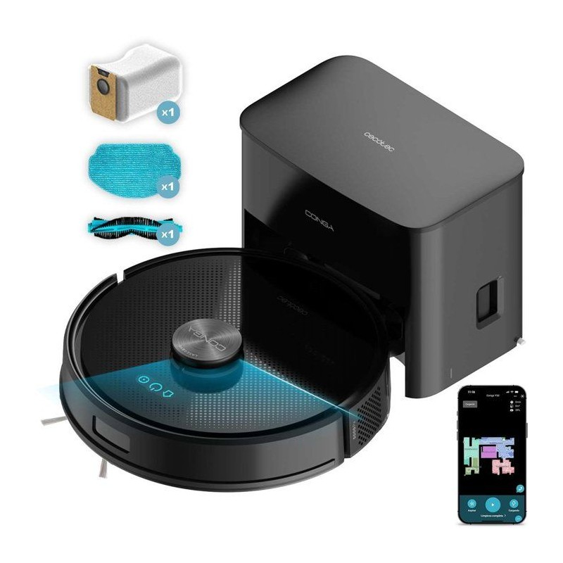 Aspirateur robot laveur - CECOTEC Conga Y50 - 5 000 Pa - Noir
