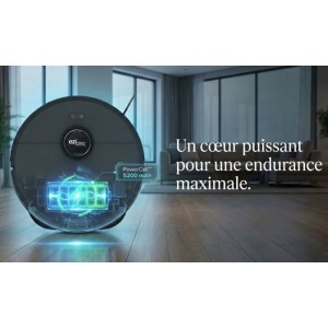 EZICLEAN PureFlow MAX Saug- und Wischroboter – mit LiDAR-Sensor und automatischer Entleerungsstation – 14.000 Pa – 4 l –