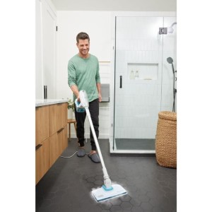 Multifunktions-Dampfmopp – BLACK & DECKER – BHSM15FX08-QS – 1500 W – 8 Zubehörteile – Weiß / Grau / Blau