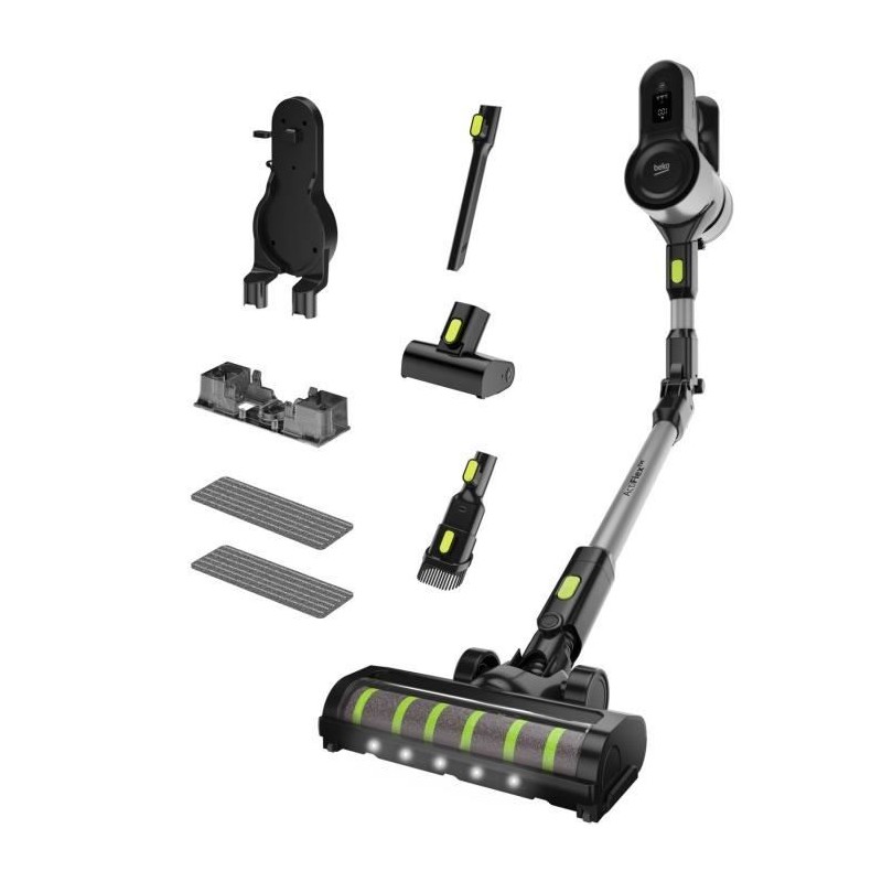 BEKO VRT84225VI – Akku-Besenstaubsauger – 100 AirWatts – 3 Geschwindigkeiten – LED-Bildschirm – Grau