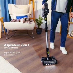 BEKO VRT84225VI – Akku-Besenstaubsauger – 100 AirWatts – 3 Geschwindigkeiten – LED-Bildschirm – Grau