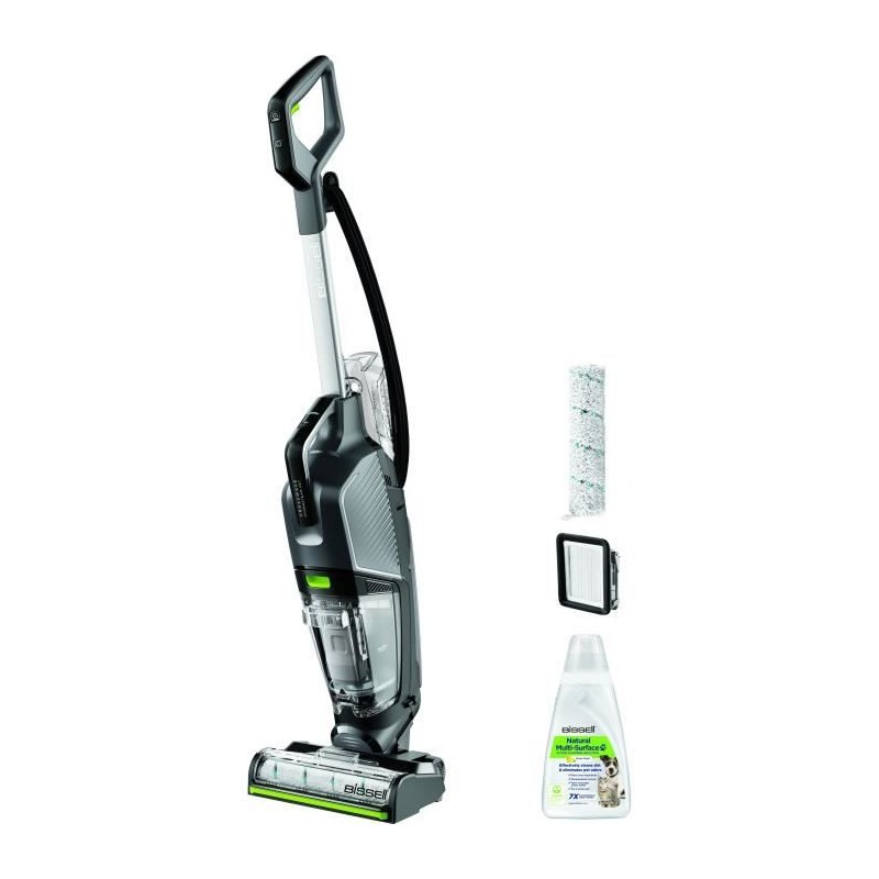 BISSELL CrossWave Hydrosteam PET Select - Aspirateur Balai Laveur Vapeur Filaire - Sols durs et tapis - Auto-Nettoyage