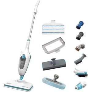 BLACK+DECKER FSMH13E10-QW - Balai Vapeur Avec Nettoyeur a Main 1300W - 10 Accessoires fournis - Câble 4.8M