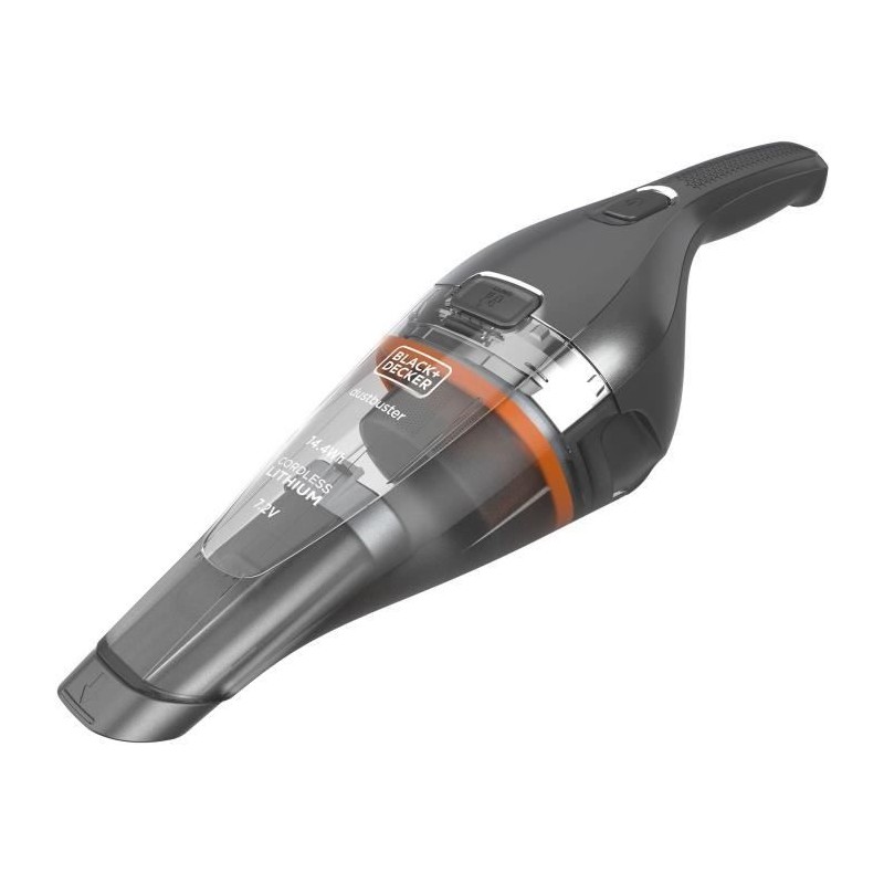 BLACK + DECKER NVC220WC-QW - Hand vacuum cleaner - Dustbuster Lithium 7,2V - EasyGrip - Chrome and Titanium