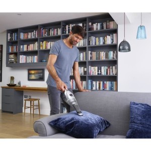BLACK + DECKER NVC220WC-QW - Hand vacuum cleaner - Dustbuster Lithium 7,2V - EasyGrip - Chrome and Titanium