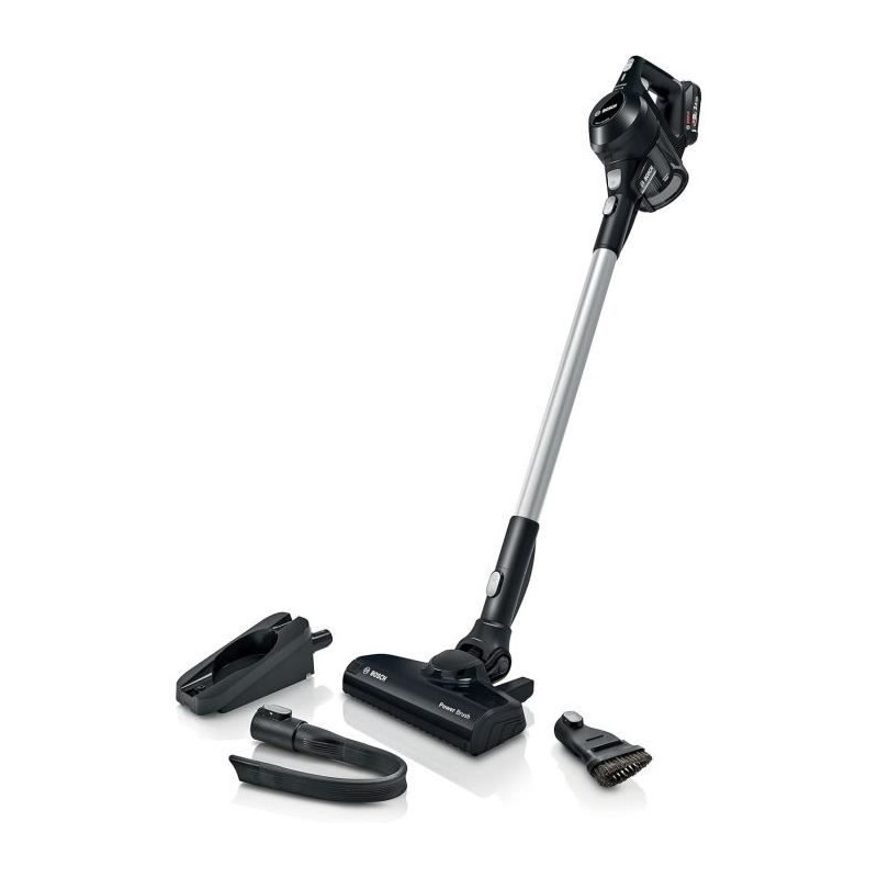 BOSCH BBS611BSC - Aspirateur balai multifonction sans fil - noir - aspirateur a main intégré - 2 vitesses - 30 mn d'autonomie