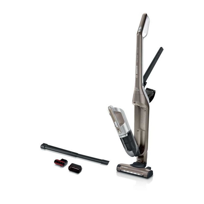 BOSCH BBH3ALL23 Aspirateur balai sans fil 2en1 et multifonction Flexxo - 2 vitesses - 23V - 50 mn d'autonomie - Champagne métal