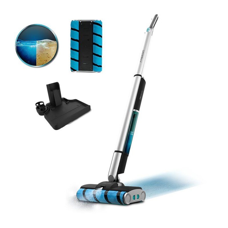 Aspirateur Balai Laveur - CECOTEC FreeGoWash TwiceSpray - 60 W - 40 min - 450 ml - Gris