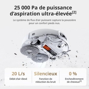 DJI ROMO A – Saug- und Wischroboter mit Ladestation – Transparenter Roboter – 25.000 Pa Saugkraft – Millimetergenaue Ort