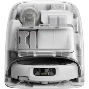DJI ROMO P - Robot Aspirateur Laveur avec Station - Design Transparent - 25 000 Pa - Détection au millimetre - 200 j sans Entre