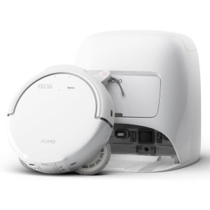 DJI ROMO S - Robot Aspirateur Laveur avec Station - 25 000 Pa - Détection de Niveau Drone - 200 Jours sans Maintenance
