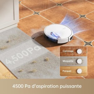 DREAME Mova M1 – Staubsauger- und Wischroboter – 4500 Pa – 300 ml – Weiß