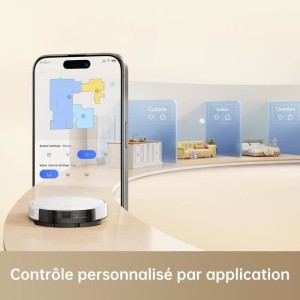 MOVA M1 - Robot Aspirateur Laveur 2 en 1 - 4500Pa - Navigation Intelligente par SoF LiDAR - Brosse multi-surfaces