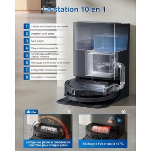 ECOVACS T80 OMNI – Saug- und Wischroboter – 18.000 Pa – Sofortige automatische Reinigung – OZMO-Walze – ZeroTangle 3.0