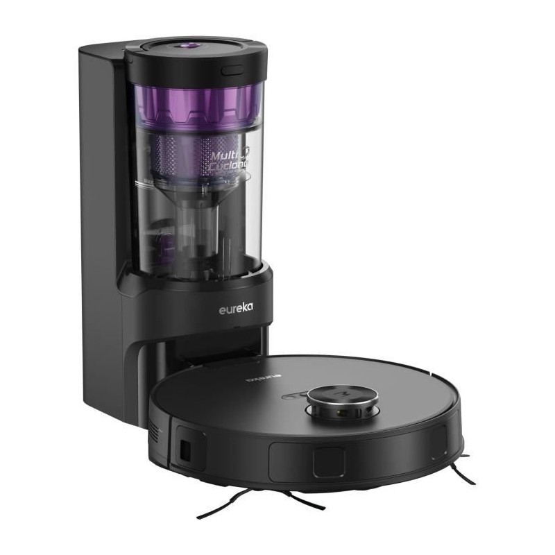 EUREKA E20 Plus - Aspirateur Robot avec Station de Vidange Automatique - 8000 Pa - Anti Enchevetrement - Évitement d'Obstacles