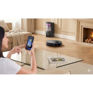 EZICLEAN AirFlow MAX Saug- und Wischroboter – mit LiDAR-Sensor und automatischer Entleerungsstation – 15.000 Pa – 2 l –