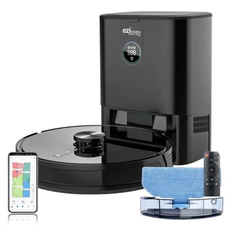 Vernetzter Staubsauger- und Wischroboter mit EZICLEAN I-Bot Z7 Smart-Saugbasis – 240 Min. – 3 kPa – 300 m² – 3 l