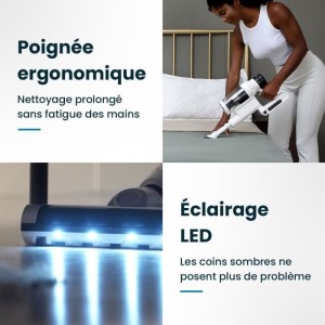 EZICLEAN Cyclomax R22 Station - Kabelloser Staubsauger - 52 min - 500 W - 35 kPa - Weiß