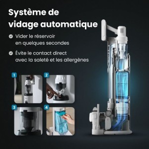 EZICLEAN Cyclomax R22 Station - Kabelloser Staubsauger - 52 min - 500 W - 35 kPa - Weiß