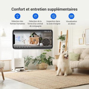 EZVIZ RS2 Roboterstaubsauger mit Dock – Automatisches Waschen/Trocknen/Reinigen/Nachfüllen – 4000 Pa