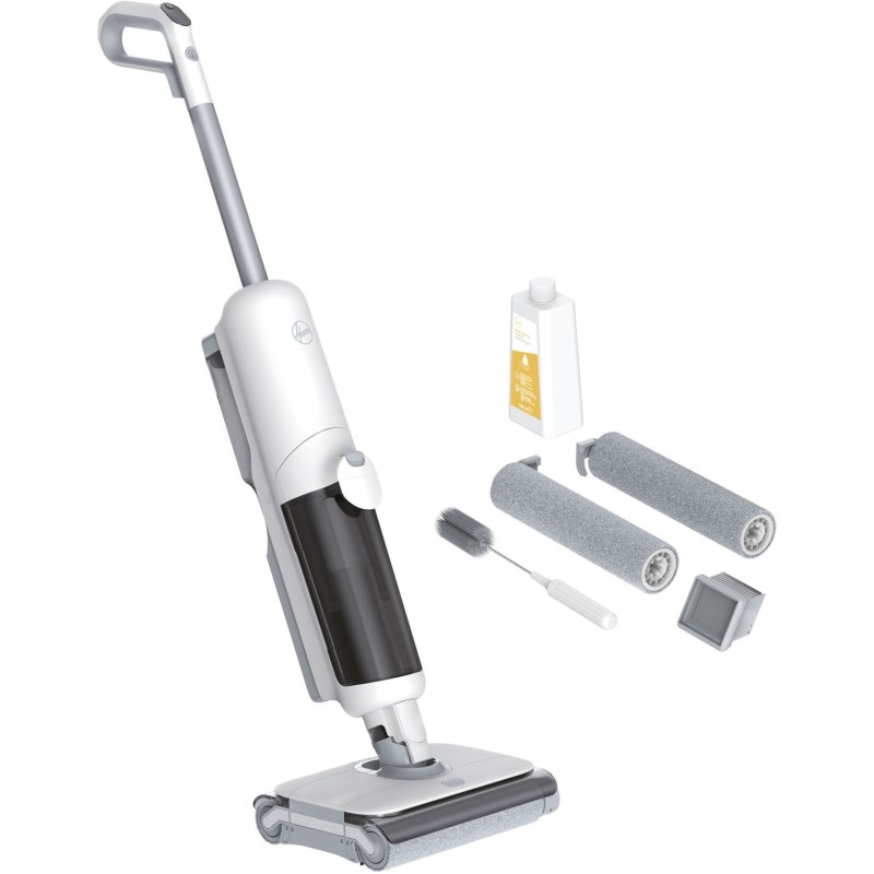 HOOVER HW500 - Aspirateur Balai Laveur sans Fil Eau et Poussiere - Double Rouleau - Moteur Haute Performance 230W