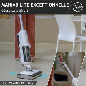 HOOVER HW500 – Akku-Nass- und Trockensauger mit Wischfunktion – Doppelwalzen – Leistungsstarker 230-W-Motor