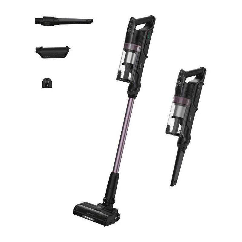 Aspirateur Balai sans fil - HOOVER HF1P10H - 40 AW - Ecran LED - Noir / Pastel violet