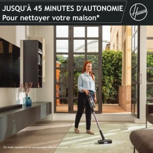 Cordless Stick Vacuum Cleaner - HOOVER HF1P10H - 40 AW - LED Screen - Black / Pastel Purple