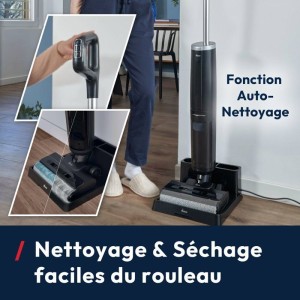 HOOVER HW300 - Aspirateur Laveur de Sols - 16 000Pa - Autonomie 40min - Tech.Anti-Twist Anti-emmelement - Auto-Nettoyage