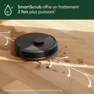 iRobot Roomba 105 Combo+Autoempty Dock - Robot Aspirateur Laveur 2en1 - Aspiration de 7KPa - Navigation LiDAR