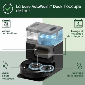 Robot Vacuum Cleaner - iRobot Roomba Plus 405 - Black - IoT Compatible - Programmable Cleaning