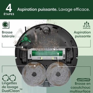 Roboterstaubsauger – iRobot Roomba Plus 405 – Schwarz – IoT-kompatibel – Programmierbare Reinigung