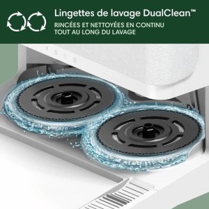iRobot Roomba Plus 405 Combo Robot + AutoWash – Multifunktionsbasis – Waschen und Trocknen von Tüchern – LiDAR Clearview
