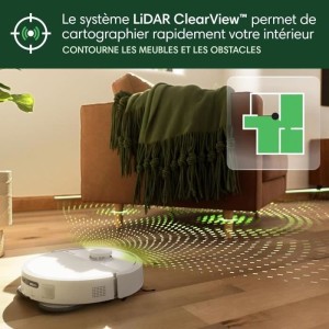iRobot Roomba Plus 405 Combo Robot + AutoWash – Multifunktionsbasis – Waschen und Trocknen von Tüchern – LiDAR Clearview