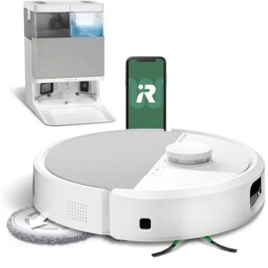 iRobot Roomba Plus 505 Combo + AutoWash – Multifunktionsbasis – Waschen und Trocknen der Tücher mit warmer Luft – Precisi