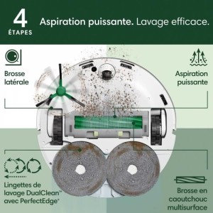 iRobot Roomba Plus 505 Combo + AutoWash - Multifunction Base - Wash and dry with warm air of the wipes - PrecisionVision IA