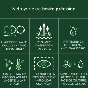 iRobot Roomba Plus 505 Combo + AutoWash – Multifunktionsbasis – Waschen und Trocknen der Tücher mit warmer Luft – Precisi