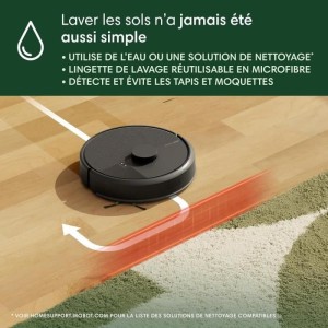 Robot vacuum cleaner - IROBOT - Roomba 105 Combo - 2h - 7000 Pa - 400 ml - Black