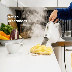 Nettoyeur Vapeur Karcher SC 1 Multi Comfort avec flexible pour endroits difficiles - Pret en 30 sec - 1300 W - Léger et Compact