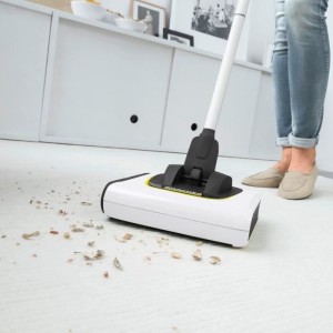 NEW KARCHER KB 5 - Cordless electric broom - 30 min battery life on hard floors (20 min on carpet) - Compact and lightweight 1.2