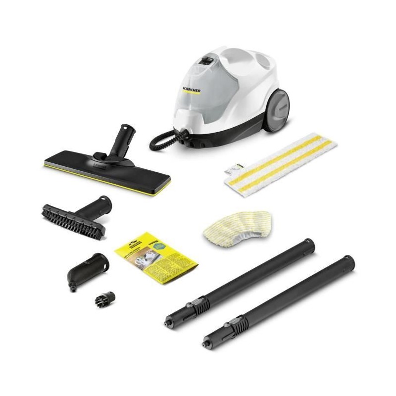 KARCHER SC 4 Easy Fix - Nettoyeur Vapeur - 2000 W - 3,5 bars, autonomie illimitée, Élimine jusqu'a 99,9 % des virus et