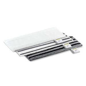 KARCHER - Kit of 3 mops (soft, abrasive and very abrasive) for floor nozzle - Compatible with Easy Fix steam cleaner range