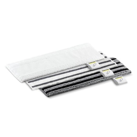 KARCHER - Kit of 3 mops (soft, abrasive and very abrasive) for floor nozzle - Compatible with Easy Fix steam cleaner range
