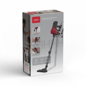 Kabelgebundener Stabstaubsauger - LIVOO DOH142 - 600 W - 12 kPa - 82 dB - Zyklon - 0,55 l - Rot