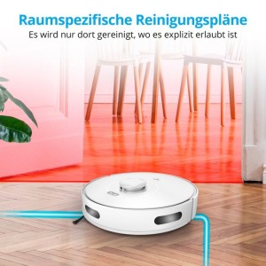 MEDION MD11782 X10 SW Roboterstaubsauger – 120 Min. – 2700 Pa – 400 ml – Weiß