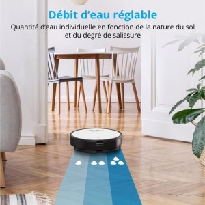 MEDION X50 SW - Robot Vacuum Cleaner with Drain Station - Laser Navigation - Power 8000 Pa - NO GO & GO Zones